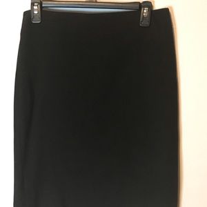 Talbots Womens Size 8P Black Pencil Skirt knee len